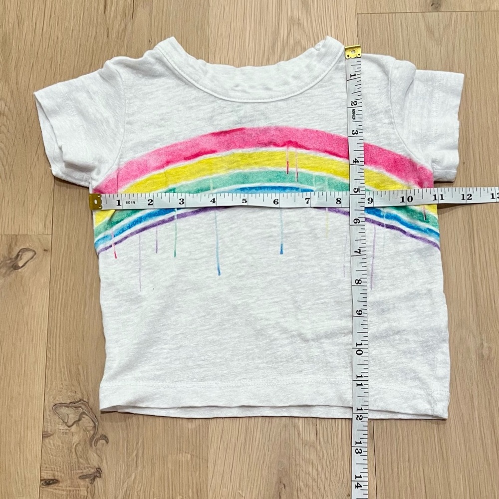 Chaser Rainbow Daze Linen Short Sleeve Tee Shirt Little Girls Toddler T-Shirt 2T - Picture 10 of 11